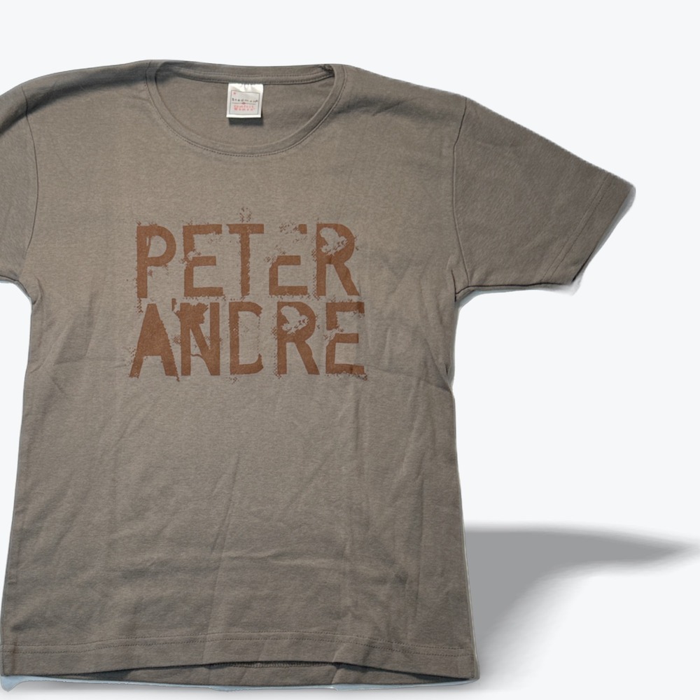 Peter Andre T Shirt Graphic Tee Womens Medium Brown Stedman Pop Music T Shirt